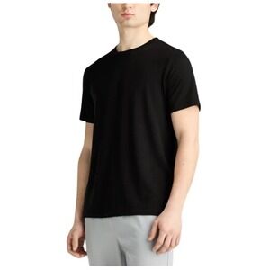 Unbound Merino Wool Men's Black Crew Neck Short Sleeve T-Shirt Size L